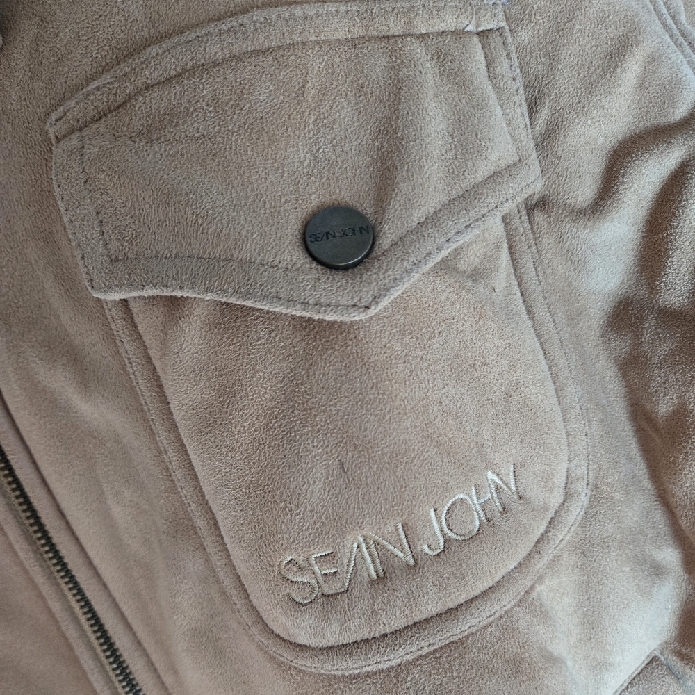 Vintage Faux Suede Fuzzy Lining Bomber Jacket EUC - Picture 10 of 13